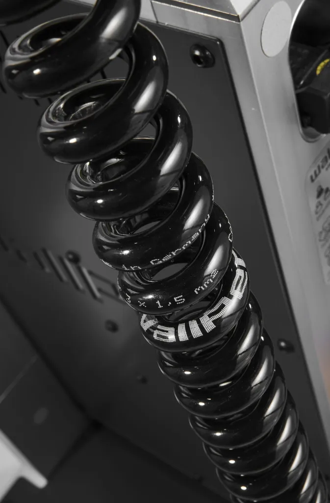 Spiralkabel an der Vertikalachse